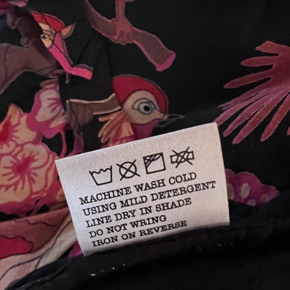 Olivia James the Label Vintage Bird Print Mini Dress XS EUC #coastalboho - Picture 5 of 6